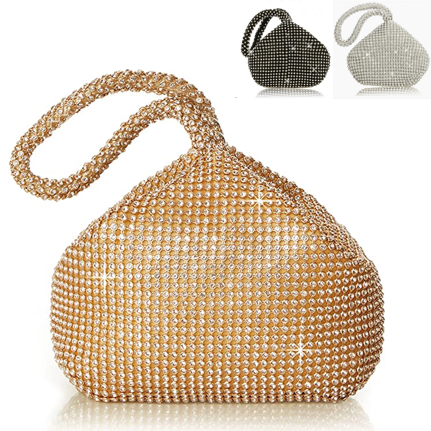 Check current price Simple Design Metal Diamonds Evening Bags Black/Gold/Silver  Chain Shoulder Day Clutc… | Clutch purse evening, Beaded clutch bag,  Wedding handbag